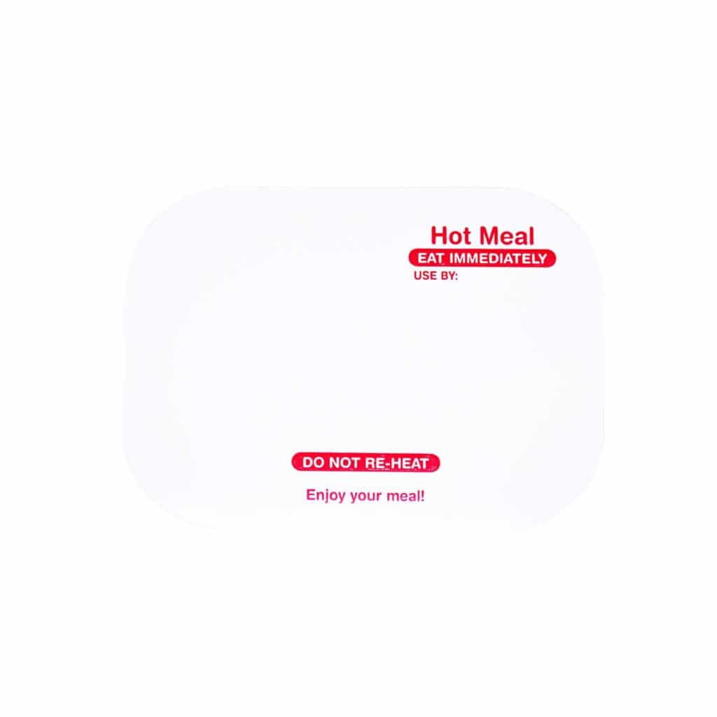 Printed Board Lid “Hot Meal” to suit 7620 (500 per pack)