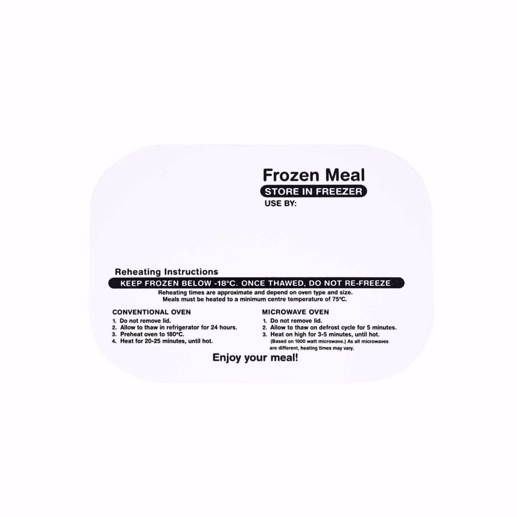 Printed Board Lid “Frozen Meal” to suit 7620 (500 per pack)