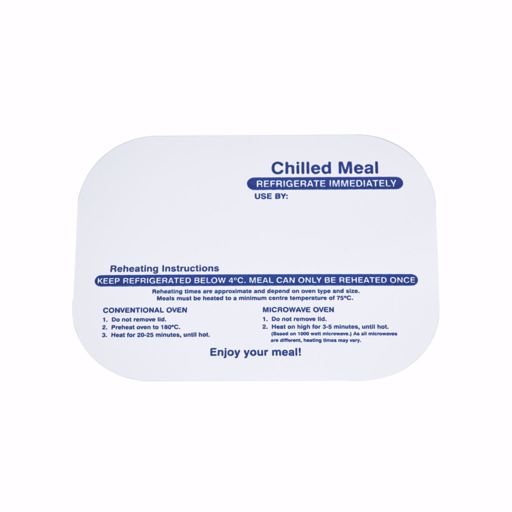 Printed Board Lid “Chilled Meal” to suit 7620 (500 per pack)