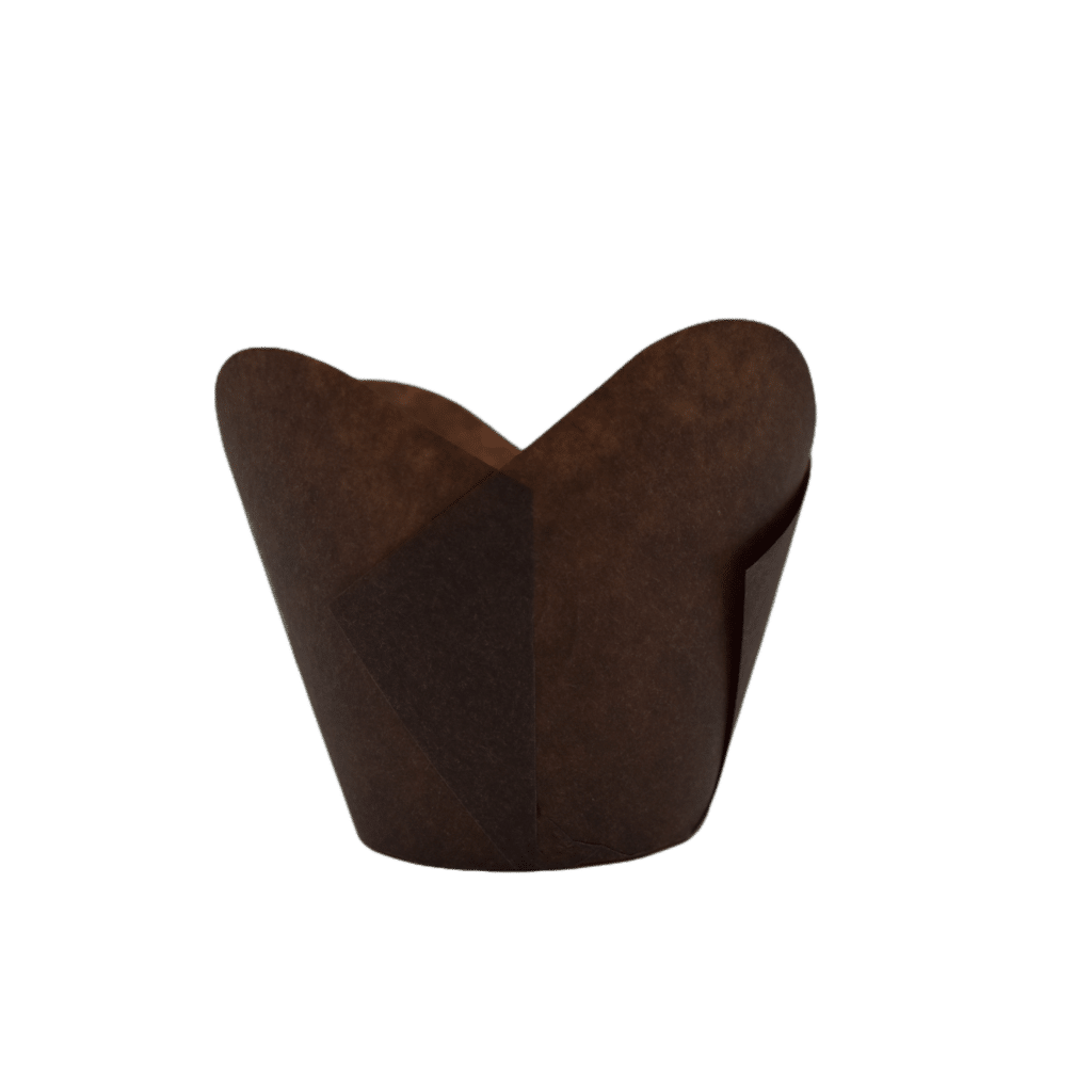 Large Muffin Wrap Scalloped Edge Brown (2500 per carton)