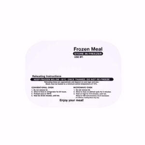 Printed Board Lid "Frozen Meal" to suit 7620 (500 per pack)