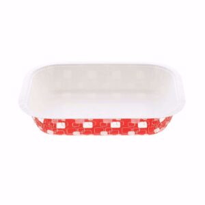 Medium Oblong Red Retro Print 620ml (320 per carton)